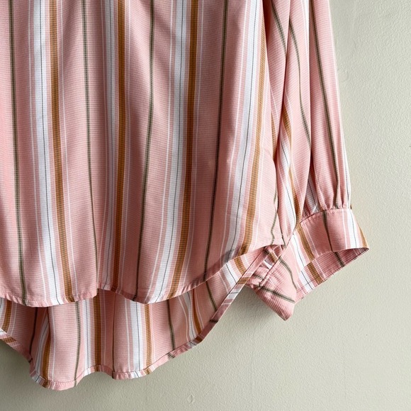 Anthropologie Maeve Brenda Peasant Top Blouse in Pink Stripes, Size XS - Picture 9 of 16